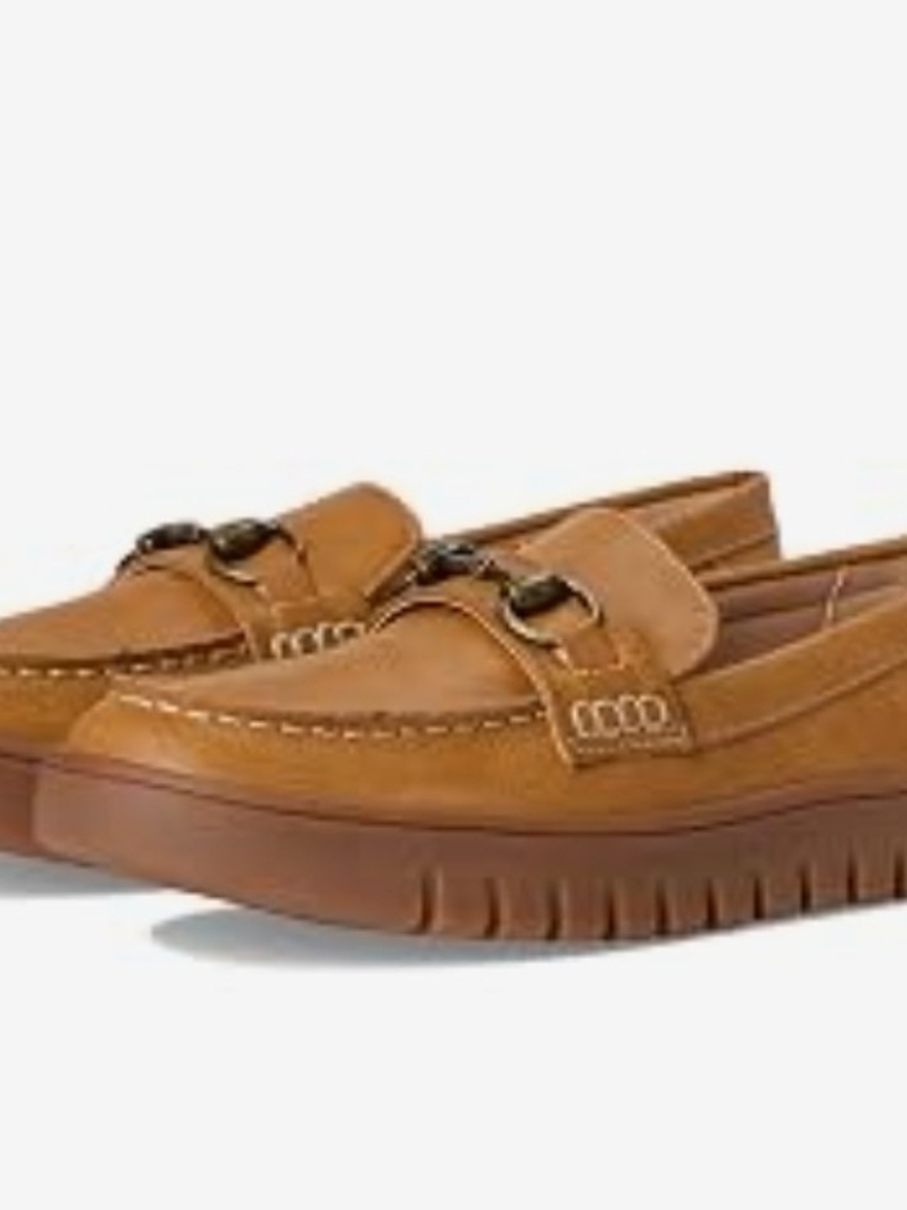 Journee Collection Women's Tan Leather Slip-On Loafers - Size 6